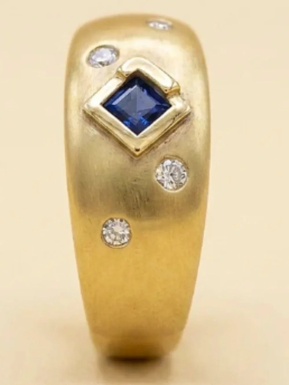 18K Sapphire & Diamond Bridal Registry Wedding Ring